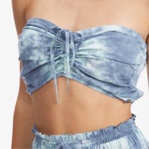 Roxy Island Hope Halter Tube Top Blue Small